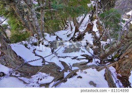 冬天的內木山 山脊的大地獄 冬天的內木山 山脊的大地獄 81314890