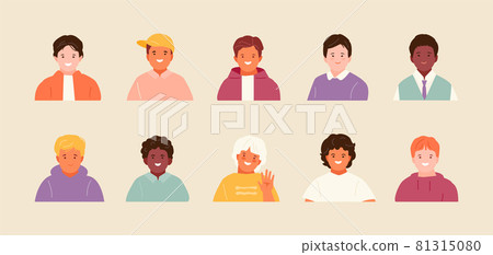 Avatars children boys of different appearance 81315080