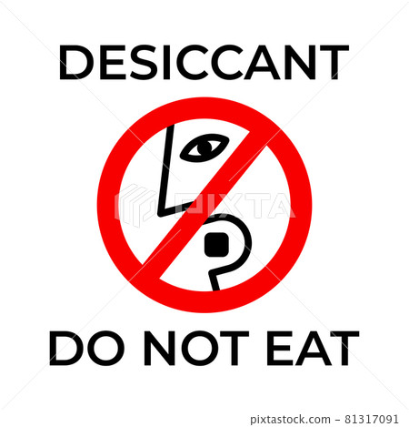 Do not eat desiccant icon Do not eat desiccant icon 81317091