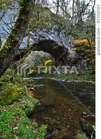 Taishaku Gorge (National Park, Scenic Beauty, Mountains of China, Tojo Town, Shobara City, Hiroshima Prefecture-Jinseki Kogen Town) 81318583