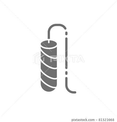 Female tampon, women hygiene grey icon. Isolated on white background Female tampon, women hygiene grey icon. Isolated on white background 81321668