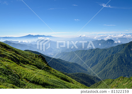 Superb view from the Tanigawa mountain range vertical runway and the townscape of Minakami Superb view from the Tanigawa mountain range vertical runway and the townscape of Minakami 81322159