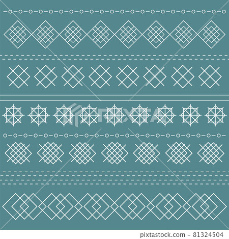 ethnic pattern with geometric seamless flower... - Stock Illustration ...