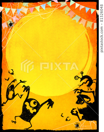 Halloween cute frame material 81326048