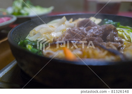 Sukiyaki of high-class Japanese beef Sukiyaki of high-class Japanese beef 81326148