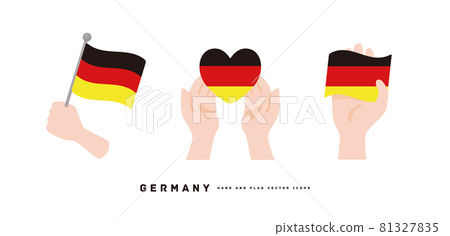 [德國] 手和國旗圖標矢量圖 81327835