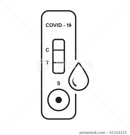 rapid antigen self test (RST) icon vector rapid antigen detection test (RADT) symbol Coronavirus, COVID-19 antibody test sign healthcare and medical concept for graphic design, logo, web site 81328335