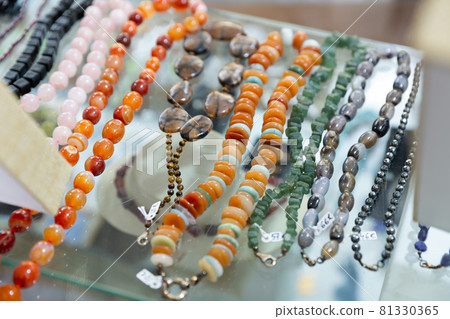 Natural stone bead necklaces Natural stone bead necklaces 81330365