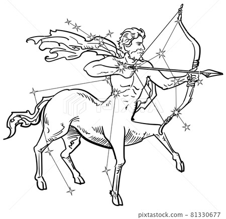 Zodiac Zodiac-Sagittarius Constellation Line 81330677