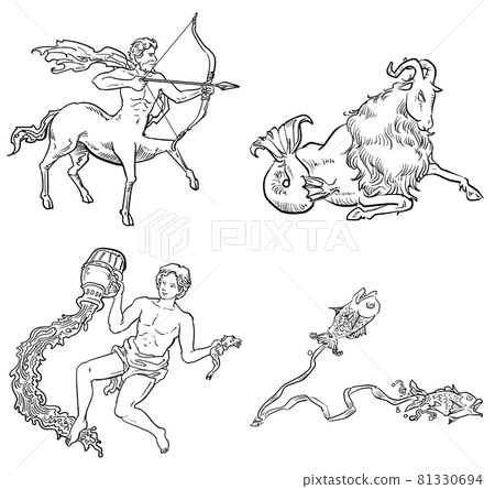 Zodiac Twelve Constellation Set-Ite, Goat, Mizugame, Uo Zodiac Twelve Constellation Set-Ite, Goat, Mizugame, Uo 81330694