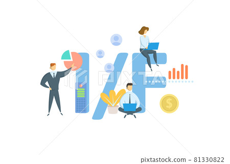 IF, Insufficient funds. Concept with keyword, people and icons. Flat vector illustration. Isolated on white. IF, Insufficient funds. Concept with keyword, people and icons. Flat vector illustration. Isolated on white. 81330822