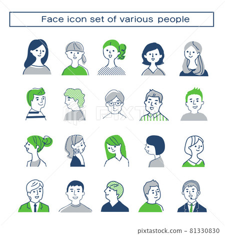 Various people bust-up set 81330830