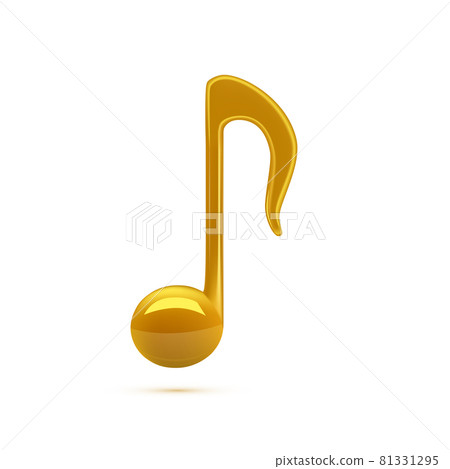 3d Golden Music Notes Vector isolated on white background 3d Golden Music Notes Vector isolated on white background 81331295