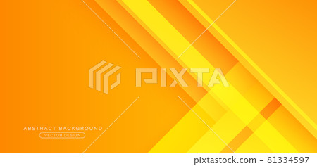 Abstract yellow and orange gradient geometric shape background. Overlap geometric shapes layer vector design with shadow decoration. Modern simple graphic elements with space for your text 81334597