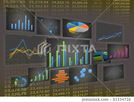 Financial graph Financial graph 81334716