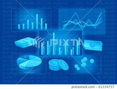Financial graph 81334757