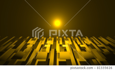 CG Square 許多方形背景材料 聚光燈和漸變 81335616