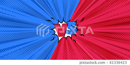 Versus symbol in comic background for battles. Halftone comic design. Vector illustration Versus symbol in comic background for battles. Halftone comic design. Vector illustration 81336423