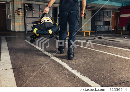 Fire station and firefighter Fire station and firefighter 81336944