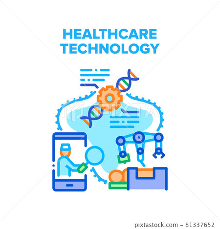 Healthcare Technology Vector Concept Illustration - Stock Illustration ...