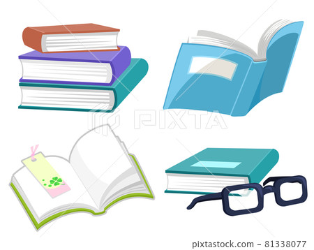 Autumn for reading Book set Autumn tradition Icon / Illustration material 81338077