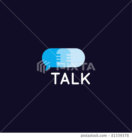 Contact and dialog service, chatting icon design. Assistance and advice vector logo concept. Support and talking, communication and messenger symbol app. Chat, talk, dialogue, messenger abstract sign 81339378