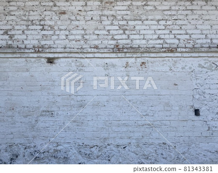 White brick wall texture. Wall background texture pattern backdrop white. Old concrete wall texture background. White brick wall texture. Wall background texture pattern backdrop white. Old concrete wall texture background. 81343381