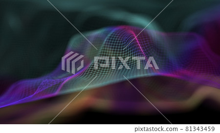 Data technology abstract futuristic illustration . Low poly shape with connecting dots and lines on dark background. 3D rendering . Big data visualization . Data technology abstract futuristic illustration . Low poly shape with connecting dots and lines on dark background. 3D rendering . Big data visualization . 81343459