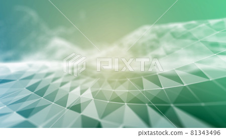 Background 3d grid.Cyber technology Ai tech wire network futuristic wireframe. Artificial intelligence . Cyber security background illustration 81343496