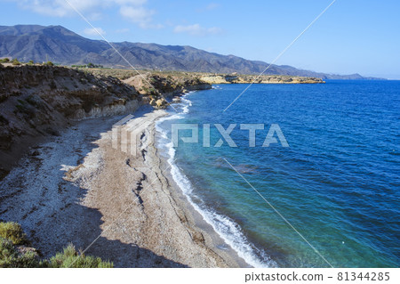 Playa Larga beach in Lorca, Spain Playa Larga beach in Lorca, Spain 81344285