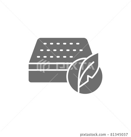 Soft orthopedic mattress grey icon. Isolated on white background 81345037