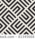 Vector seamless lines mosaic pattern. Modern stylish abstract texture. Repeating geometric tiles 81345668