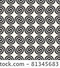 Vector seamless geometric pattern. Simple abstract lines lattice. Repeating elements stylish background 81345683