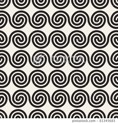 Vector seamless geometric pattern. Simple abstract lines lattice. Repeating elements stylish background 81345683