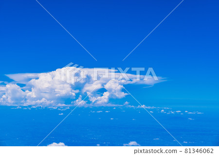 Cumulonimbus cloud, incus cloud, aerial view [Summer weather sudden change image] 81346062