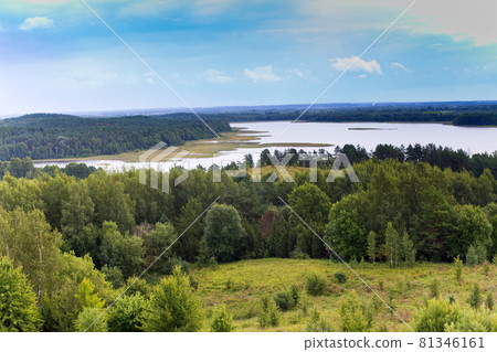 Panoramic view of Lake Braslav national park in Belarus Panoramic view of Lake Braslav national park in Belarus 81346161