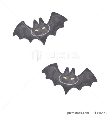 用彩色鉛筆手繪萬聖節蝙蝠圖 81346442