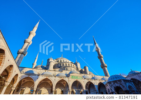The Blue Mosque also called Sultan Ahmed Mosque or Sultan Ahmet Mosque in Istanbul, Turkey 81347191