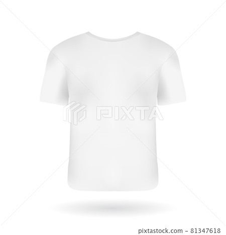 Blank White Tshirt Template Front And Back View Stock Illustration