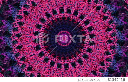 discs and scales in bright vivid purple patterns shapes and illustration spiral designs 81349436