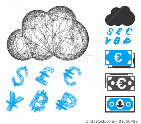 Network Money Rain Vector Mesh Network Money Rain Vector Mesh 81350489
