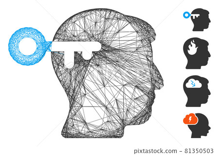 Hatched Mind Key Vector Mesh 81350503