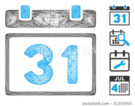 Linear Last Month Day Vector Mesh Linear Last Month Day Vector Mesh 81350563