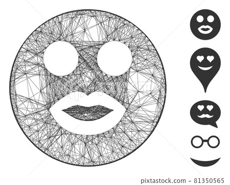 Net Lady Smiley Vector Mesh Net Lady Smiley Vector Mesh 81350565