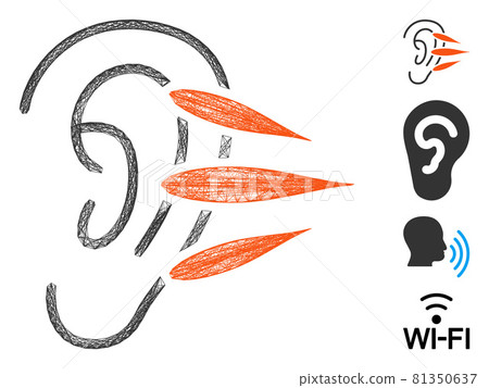 Network Hearing Vector Mesh - Stock Illustration [81350637] - PIXTA