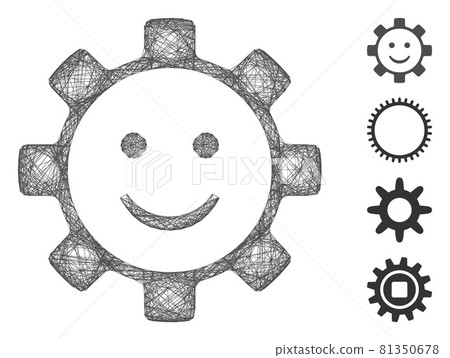 Linear Gear Smile Smiley Vector Mesh Linear Gear Smile Smiley Vector Mesh 81350678