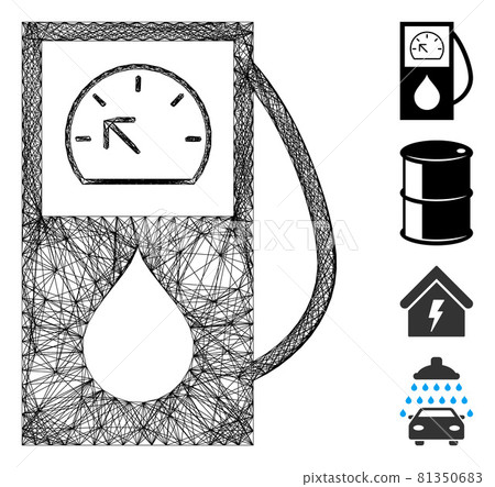 Network Gas Station Vector Mesh 81350683