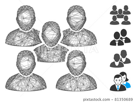 Network Friends Crowd Vector Mesh Network Friends Crowd Vector Mesh 81350689