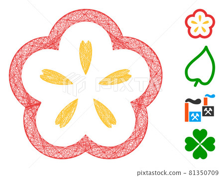 Net Flower Vector Mesh - Stock Illustration [81350709] - PIXTA