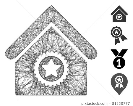 Hatched Excellent Building Vector Mesh 81350777